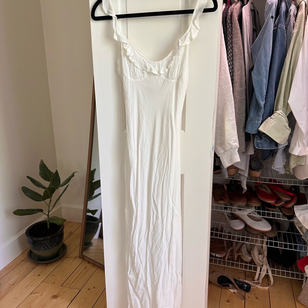 VRG GRL Rosalia white crepe dress AU sz 6